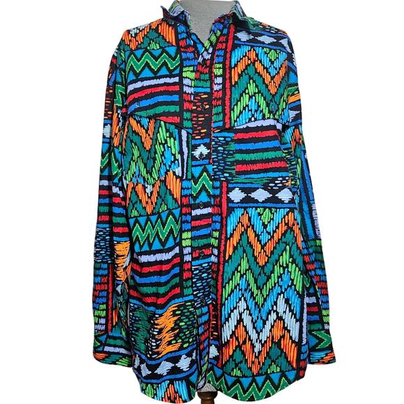 Western Button Down Collared Shirt Size XL - Picture 1 of 4